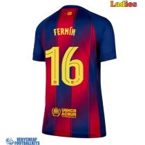 Barcelona Fermin Lopez #16 Replica Home Shirt Ladies 2025-26 Short Sleeve